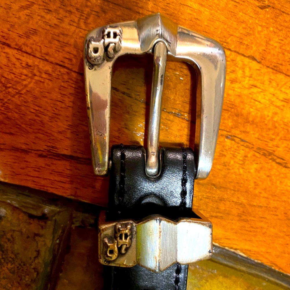 Womens Black Harley Davidson Leather Belt Size 32